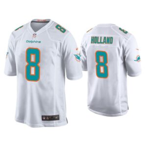 Miami Dolphins Jevon Holland Game  - White