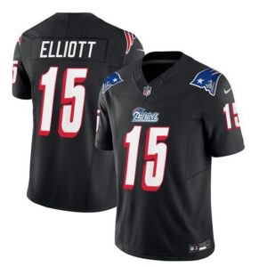 New England Patriots Ezekiel Elliott Black 2023 F.U.S.E. Vapor Limited Stitched