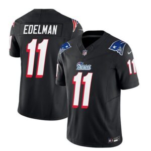 New England Patriots Julian Edelman Black 2023 F.U.S.E. Vapor Limited Stitched