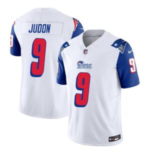 New England Patriots Matthew Judon White Blue 2023 F.U.S.E. Vapor Limited Stitched