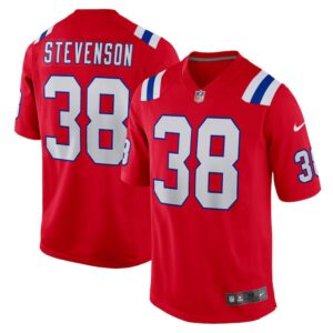 New England Patriots Rhamondre Stevenson Game  - Red