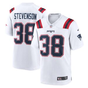 New England Patriots Rhamondre Stevenson Game  - White