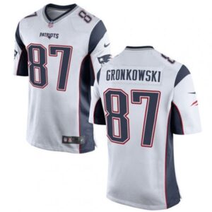 New England Patriots Rob Gronkowski Game  White