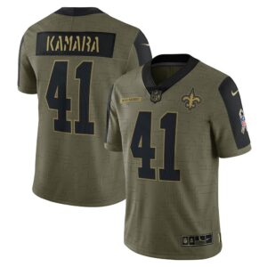 New Orleans Saints Alvin Kamara Salute To Service Limited Player  Olive