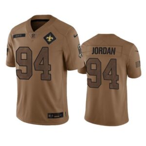 New Orleans Saints Cameron Jordan 2023 Brown Salute To Service Limited Stitched