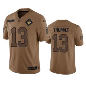 New Orleans Saints Michael Thomas 2023 Brown Salute To Service Limited Stitched