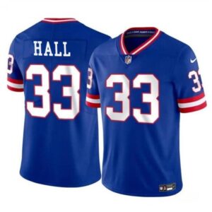 New York Giants Hassan Hall Royal 2023 Throwback Limited Stitched s