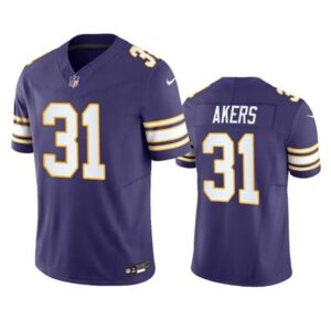 Minnesota Vikings Cam Akers Purple 2023 Vapor Throwback Limited Stitched s