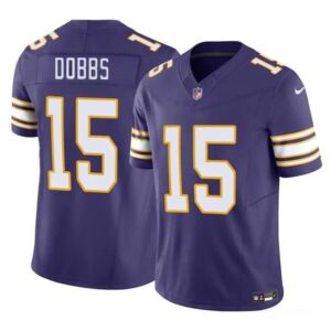 Minnesota Vikings Josh Dobbs Purple 2023 Throwback Limited Stitched s