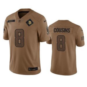 Minnesota Vikings Kirk Cousins 2023 Brown Salute To Service Limited Stitched