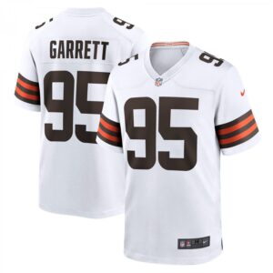 Myles Garrett Cleveland Browns Away Game  - White