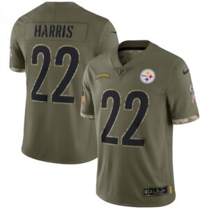Najee Harris Pittsburgh Steelers 2022 Salute To Service Limited  - Olive