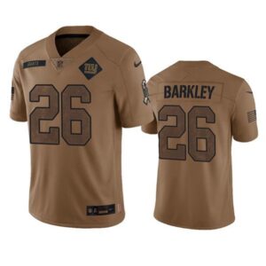 New York Giants Saquon Barkley 2023 Brown Salute To Service Limited Stitched