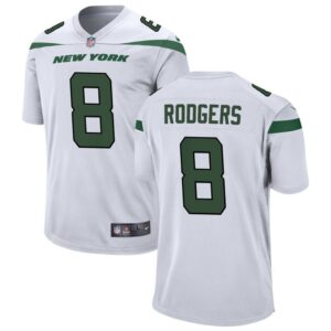 New York Jets Aaron Rodgers Game  - White