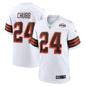 Nick Chubb White Cleveland Browns 1946 Collection Alternate Game
