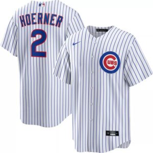 Nico Hoerner Chicago Cubs White Home Replica