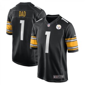 Number 1 Dad Black Pittsburgh Steelers Game