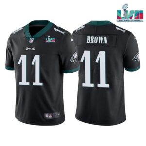 Philadelphia Eagles AJ Brown Super Bowl 57 Game Vapor  Black