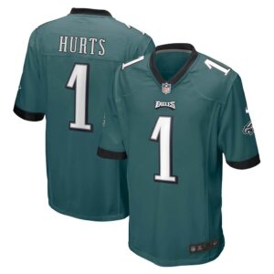 Philadelphia Eagles Jalen Hurts Team Game  Midnight Green