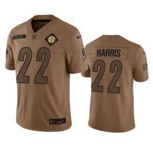 Pittsburgh Steelers Najee Harris 2023 Brown Salute To Service Limited Stitched