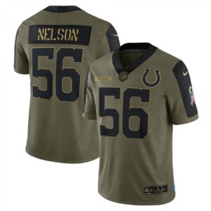 Quenton Nelson Indianapolis Colts 2021 Salute To Service Limited Player  - Olive
