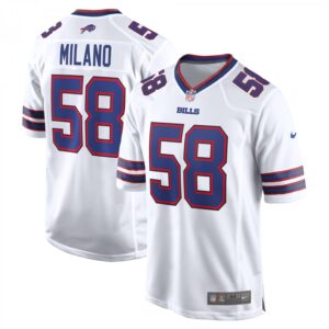 Matt Milano Buffalo Bills Away Game Player  - White