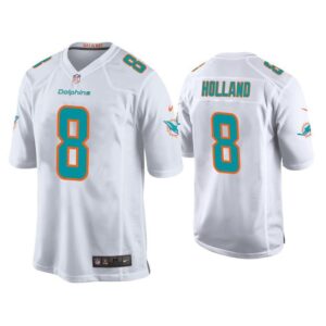 Miami Dolphins Jevon Holland Game  - White