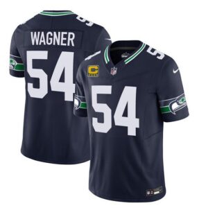 Seattle Seahawks Bobby Wagner 2023 F.U.S.E. With 4-Star C Patch Navy Limited Stitched