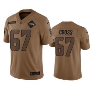 Seattle Seahawks Charles Cross 2023 Brown Salute To Service Limited Stitched s