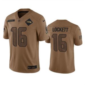 Seattle Seahawks Tyler Lockett 2023 Brown Salute To Service Limited Stitched s