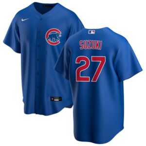 Seiya Suzuki Chicago Cubs Blue Alternate Premium Stitch Replica