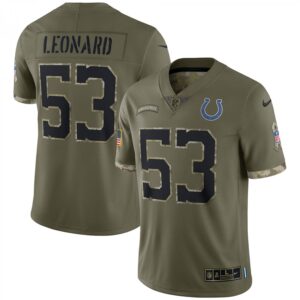 Shaquille Leonard Indianapolis Colts 2022 Salute To Service Limited  - Olive