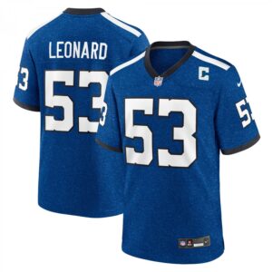 Shaquille Leonard Indianapolis Colts Indiana Nights Alternate Game  - Royal