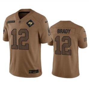 Tampa Bay Buccaneers Tom Brady 2023 Brown Salute To Service Limited Stitched s