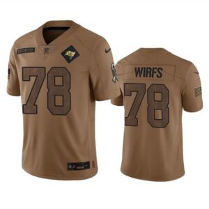 Tampa Bay Buccaneers Tristan Wirfs 2023 Brown Salute To Service Limited Stitched s