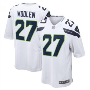 Tariq Woolen White Seattle Seahawks Game Player