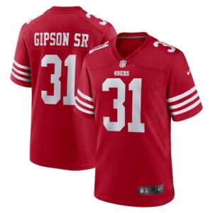 Tashaun Gipson Sr. Scarlet San Francisco 49ers Home Game Player