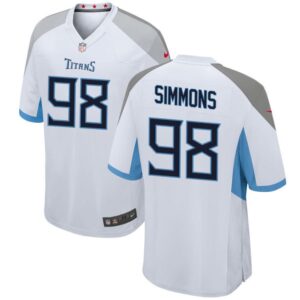 Tennessee Titans Jeffery Simmons Game  - White