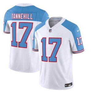 Tennessee Titans Ryan Tannehill White Blue 2023 F.U.S.E. Vapor Limited Throwback Stitched Jers