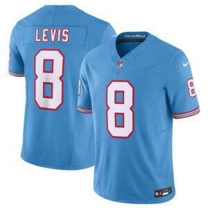 Tennessee Titans Will Levis Light Blue 2023 Vapor Limited Throwback Stitched s