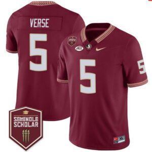 Jared Verse  #5 Florida State Seminoles Scholar Vapor Patch   Maroon