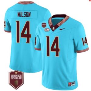 Johnny Wilson  #14 Florida State Seminoles Scholar Vapor Patch   Blue