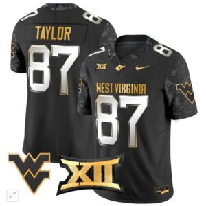 Kole Taylor  #87 West Virginia Mountaineers Vapor Patch   Black Limited