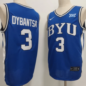 Mens BYU Cougars #3 AJ Dybantsa 2025 XII Royal Basketball Game Jersey