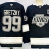 Men's Los Angeles Kings #99 Wayne Gretzky Black 2024-25 Home With C Patch Stitched Hockey Jersey