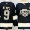 Men's Los Angeles Kings #9 Adrian Kempe Black 2024-25 Home With A Patch Stitched Hockey Jersey