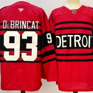Men's Detroit Red Wings #93 Alex DeBrincat Red 2024-25 Reverse Retro Stitched Jersey