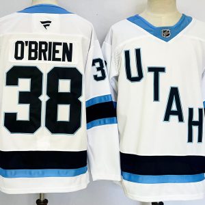 Men's Utah Hockey Club #38 Liam O'Brien White 2024-25 Stitched Jersey