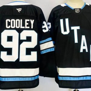 Men's Utah Hockey Club #92 Logan Cooley Navy 2024-25 Stitched Jersey