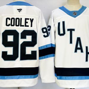 Men's Utah Hockey Club #92 Logan Cooley White 2024-25 Stitched Jersey